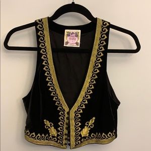 Free People velvet vest